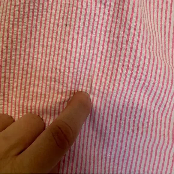 Lilly Pulitzer Phoebe Pink Stripe Ruffle Dress Size 10  TOO SHORT for me. - Picture 12 of 12